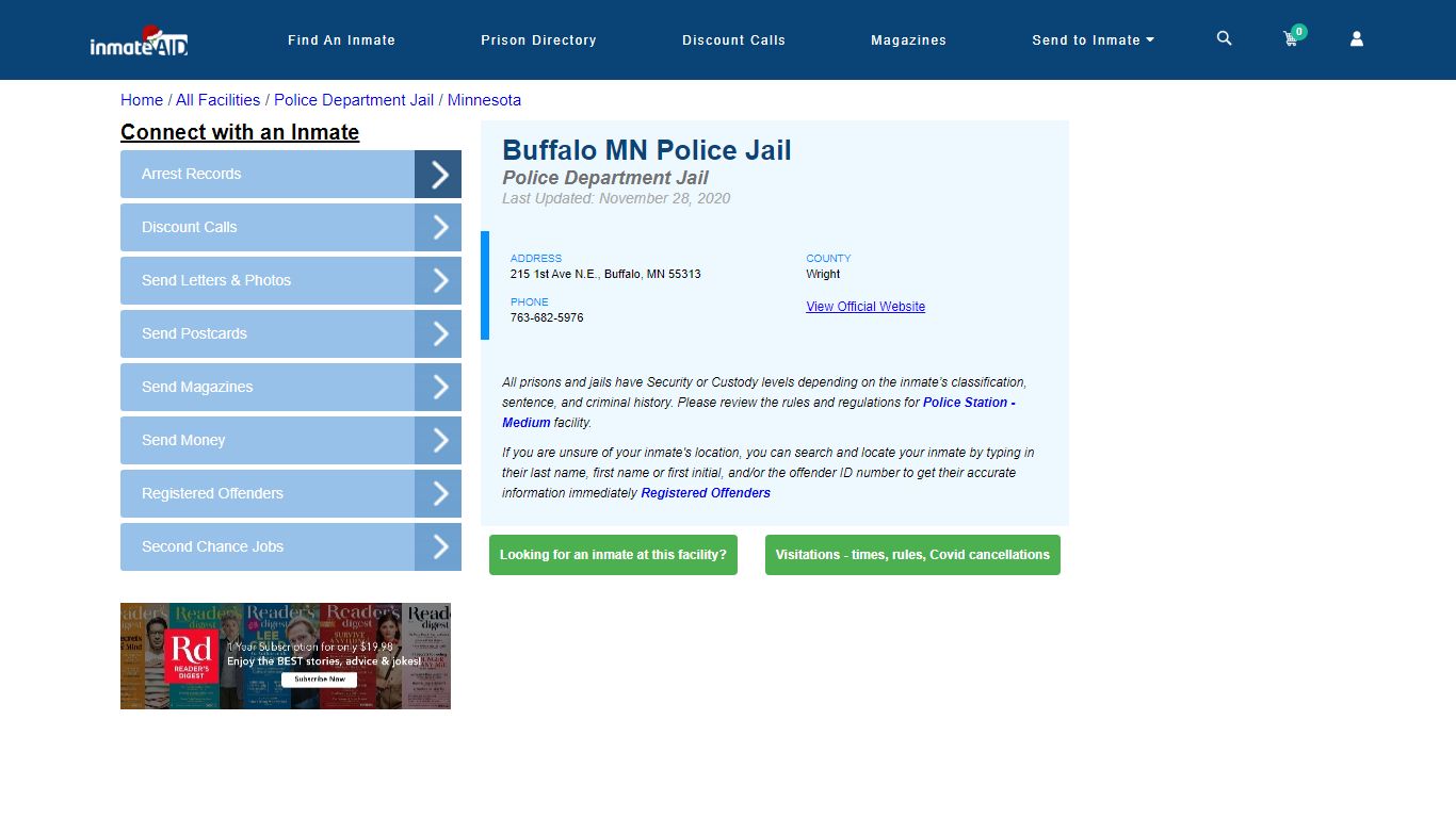 Buffalo MN Police Jail & Inmate Search - Buffalo, MN